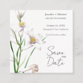 Huwelijk Minimalistische kalligrafie Floral Informatiekaartje (Voorkant)
