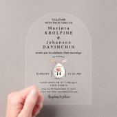 Huwelijk Moderne kalligrafie Acryl Uitnodigingen (Insitu (Draagbaar))