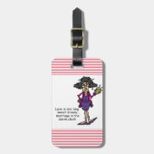 Huwelijk onbeleefd ontwaken bagagelabel (Voorkant verticaal)