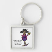 Huwelijk onbeleefd ontwaken sleutelhanger (Voorkant)