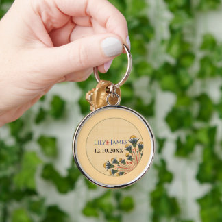 Huwelijk Pharaonic sierlijke erfgoed op Papyrus Sleutelhanger