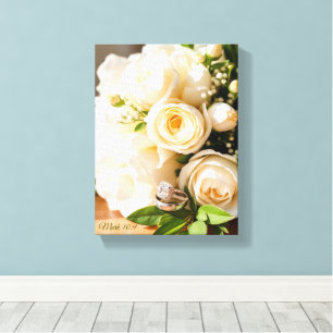Huwelijk - Premium Canvas met Spandraam (Glans) Afdruk