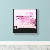 Huwelijk - Premium verwaterd canvas (glanzend) Afdruk (Insitu (Houten vloer))