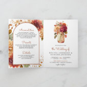 Huwelijk QR Code Fall Dahlia Bloem Pot Bruiloft (Binnen)