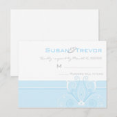 Huwelijk RSVP Post Kaart - Modern Deco (Voorkant / Achterkant)