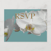 Huwelijk RSVP Witte Orchideeën Uitnodiging Briefkaart (Voorkant)