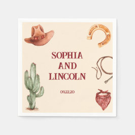 Huwelijk Rustiek bruin Western Servet