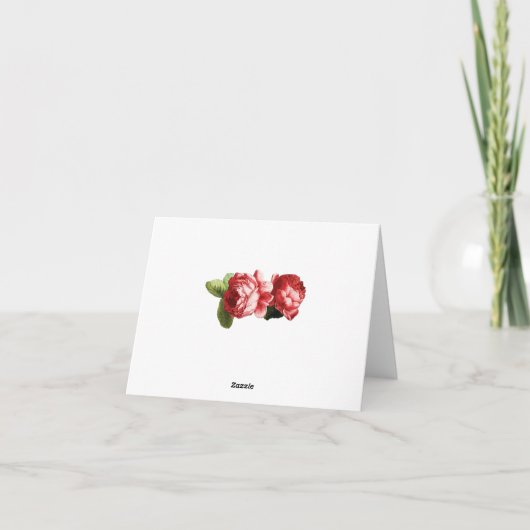 Huwelijk schoolbord en rozen bedankkaart (Achterkant)