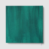 Huwelijk smaragdgroen en echt goud Folie Guestbook Gastenboek (Achterkant)