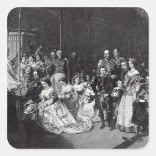 Huwelijk van de prinses Royal Vierkante Sticker