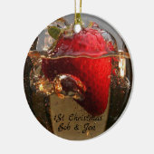 huwelijk van het eerste jaar keramisch ornament (Links)