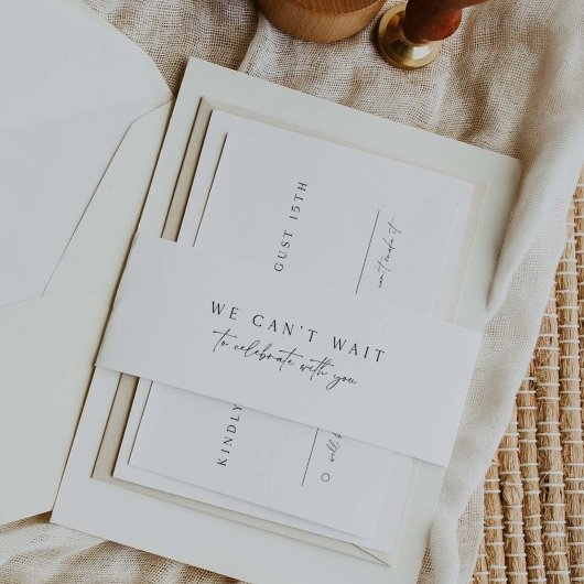 Huwelijk van Invitation Belly Band Uitnodigingen Wikkel