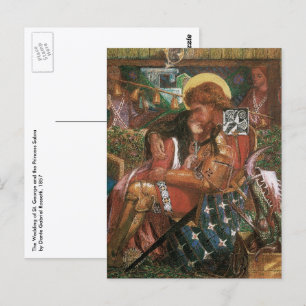 Huwelijk van St George en prinses Sabra door Rosse Briefkaart
