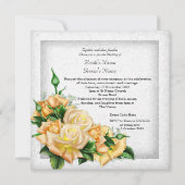Huwelijk Verbluffend Geel Rose Boeket Kaart (Achterkant)