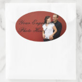 Huwelijk Verloving Foto Stickers Ovaal (Tas)