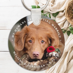 Huwelijk voor huisdieren - Persoonlijke hondenfoto Sleutelhanger