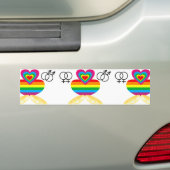 huwelijk voor iedereen bumpersticker (Op auto)