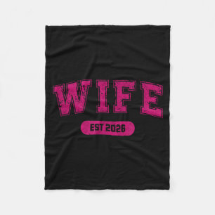 Huwelijk vrijgezellenfeest vrouw en echtgenoot Est Fleece Deken