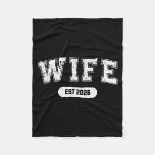 Huwelijk vrijgezellenfeest vrouw en echtgenoot Est Fleece Deken