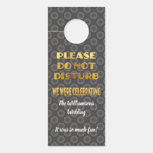 Huwelijk welkom niet storen goud grijs wit (Voorkant)