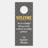 Huwelijk welkom niet storen goud grijs wit (Achterkant)