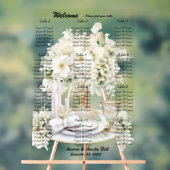 Huwelijk Witte Rozen Zitting Grafiek Acryl Bord (Neutraal)