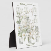 Huwelijk Witte Rozen Zitting Grafiek Bloemen Plaqu Fotoplaat (Zijkant)