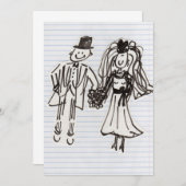 Huwelijks CARTOON BRUID EN BRUIGOM (Voorkant / Achterkant)