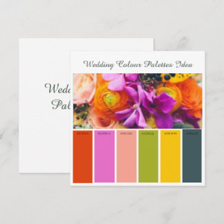 Huwelijks Kleurenpaletten Idee Kaart