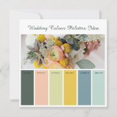 Huwelijks Kleurenpaletten Idee Kaart (Voorkant)