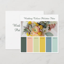 Huwelijks Kleurenpaletten Idee Kaart