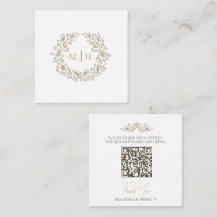 Huwelijks oogst initiaal QR code foto delen Informatiekaartje