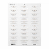 Huwelijks Retouradreslabel Vogels Etiket (Full Sheet)