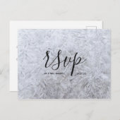 Huwelijks-Rsvp kaart | Hout Textuur Script Briefka (Voorkant / Achterkant)