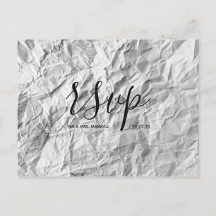 Huwelijks RSVP-kaart Papieren Script-ansichtkaar Uitnodiging Briefkaart