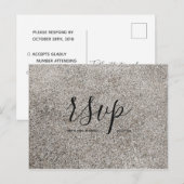 Huwelijks RSVP kaart | Texture Concrete Script (Voorkant / Achterkant)