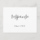 Huwelijks- RSVP- postkaarten met eenvoudig script Uitnodiging Briefkaart (Voorkant)
