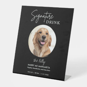 Huwelijks Signature Dranken voor Honden Sokkel Bo Reclamebord Met Voetstuk