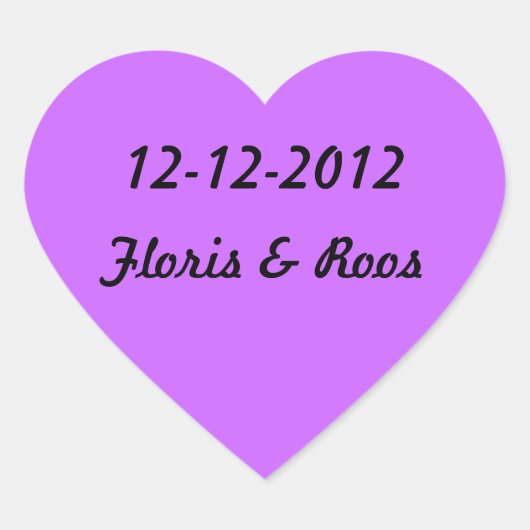 Huwelijks sticker (Voorkant)