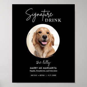 Huwelijks Teken Drink Teken voor Honden Afdrukbaar Poster