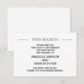 Huwelijksaankondiging Annulering Kaarten (Voorkant / Achterkant)