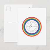 Huwelijksaankondiging ansichtkaart Rainbow World Aankondigingskaart (Voorkant / Achterkant)