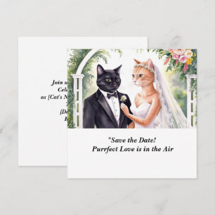 Huwelijksaankondiging katten Opslag datum Save The Date