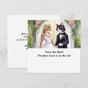 Huwelijksaankondiging katten Opslag datum Save The Date