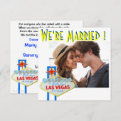 Huwelijksaankondiging Las Vegas-huwelijken  Aankondiging (Voorkant / Achterkant)