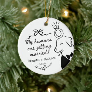 Huwelijksaankondiging Ornament voor Honden