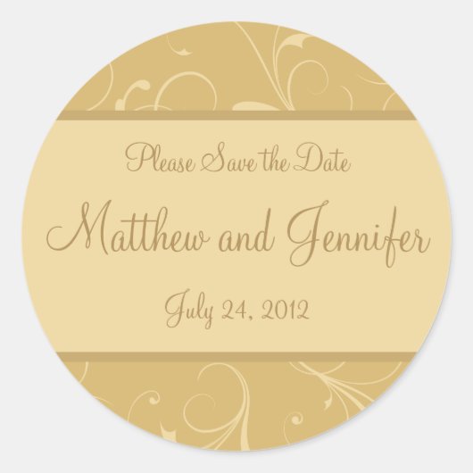 Huwelijksaankondiging Save the Date Sticker (Voorkant)