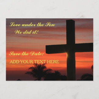 Huwelijksaankondiging "Spaar de datum" Christelijk Kaart