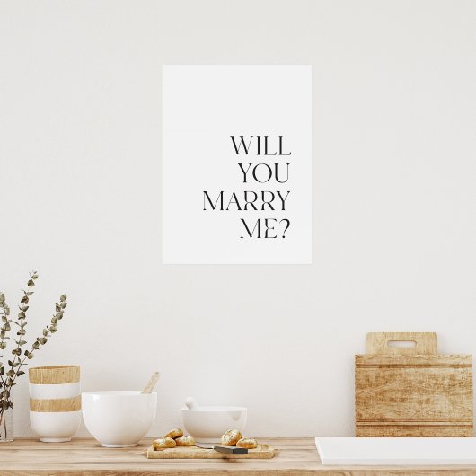 huwelijksaanzoek teken afdrukbaar downloadbaar poster (Keuken)