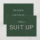 Huwelijksaanzoekkaart voor de Usher Bedankkaart (Voorkant / Achterkant)